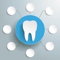 Tooth Blue Circle 8 Options PiAd Royalty Free Stock Photo