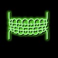 tooth braces neon glow icon illustration