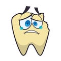 tooth broken kawaii character vector illustration