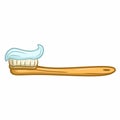 illustration of a tooth brush cartoon Royalty Free Stock Photo