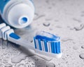 Tooth brush and paste Royalty Free Stock Photo
