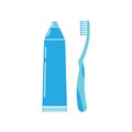 Tooth brush paste logo icon vector Royalty Free Stock Photo