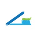 Tooth brush paste logo icon vector Royalty Free Stock Photo