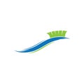 Tooth brush paste logo icon vector template Royalty Free Stock Photo