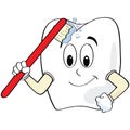 Tooth brushing itself Royalty Free Stock Photo