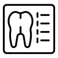 Tooth care icon outline vector. Medical xray
