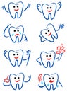 Tooth cartoons