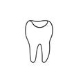 Tooth cavity hand drawn outline doodle icon.