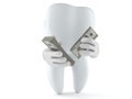 Tooth character with money