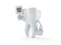 Tooth character with rating number