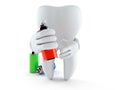 Tooth character with spray cans