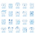 tooth collection. Vector illustration decorative design