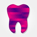 Tooth with colorful triangles