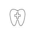 Tooth with Cross Line Icon Royalty Free Stock Photo