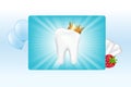 Tooth In Crown And Chewing Gum