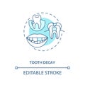 Tooth decay concept icon