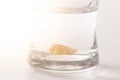 Tooth decay in a glass of water Royalty Free Stock Photo