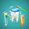 Tooth Dental Care Realistic