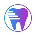 Tooth dental clinic logo templete with ring vector illustration Royalty Free Stock Photo