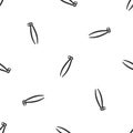 Tooth dentist forceps pattern seamless black Royalty Free Stock Photo