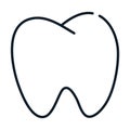 Tooth dentistry health medical service line icon