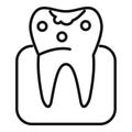 Tooth disease icon outline vector. Throat tonsil Royalty Free Stock Photo