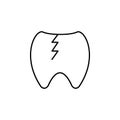 tooth, disease, medical icon. Element of disease icon. Thin line icon for website design and development, app development. Premium