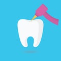 tooth drilling. Vector illustration decorative design