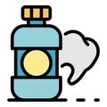 Tooth elixir icon color outline vector Royalty Free Stock Photo