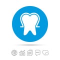 Tooth enamel protection sign icon. Dental care symbol. Royalty Free Stock Photo