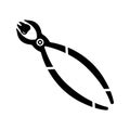 Tooth extraction icon. Dental pliers icon.