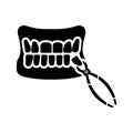 Tooth extraction icon. Removing icon