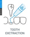 Tooth extraction icon.