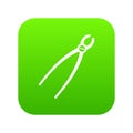 Tooth extraction instrument icon digital green Royalty Free Stock Photo