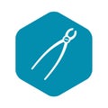 Tooth extraction instrument icon, simple style