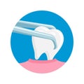 tooth extraction vector illustration. Toothache icon sign symbol Royalty Free Stock Photo