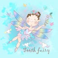 Tooth fairy is a fabulous creature. Nice style. Teeth. Dentistry. Vector Royalty Free Stock Photo
