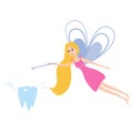 Tooth fairy with a magic wand. Royalty Free Stock Photo