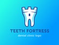 Tooth-fortress-logo copy Royalty Free Stock Photo
