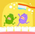 Tooth germs and toothbrush Royalty Free Stock Photo