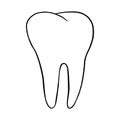 Tooth hand drawn icon