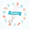 Tooth Health Concept. Vector Royalty Free Stock Photo