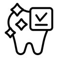 Tooth health icon outline vector. Dental care Royalty Free Stock Photo