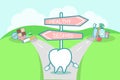 Tooth between health and unhealth