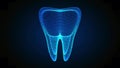 Tooth. High-Tech Advanced Technology Dental medicine Concept