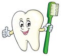 Tooth holding toothbrush theme image 1
