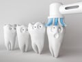 Tooth human cartoon - 3D Rendering Royalty Free Stock Photo