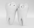Tooth human cartoon - 3D Rendering Royalty Free Stock Photo