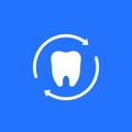 tooth icon with arrows, vector Royalty Free Stock Photo