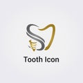 Tooth Icon Dental Care Medical Care Health Dentist Business Logo Design Various Shapes Graphic Modern Elements Royalty Free Stock Photo